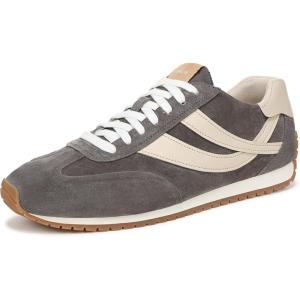 imageVince Mens Oasis Runnerm SneakerBark GreyMoonlight Leather