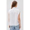 imageVince Womens Cap Sleeve Button Down BlouseOptic White