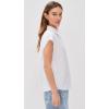 imageVince Womens Cap Sleeve Button Down BlouseOptic White