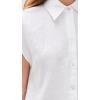 imageVince Womens Cap Sleeve Button Down BlouseOptic White