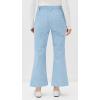 imageVince Womens Mid Rise Cropped Flare Twill PantsPale Indigo