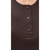 imageVince Womens Mixed Media Henley TopDk Coffee