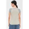 imageVince Womens Raglan Color Block TeeSea Fog Combo
