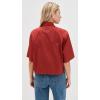 imageVince Womens Short Sleeve Cropped ShirtBrick Rose