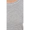 imageVince Womens Striped Elbow Sleeve Crew TeeOff White Combo