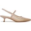imageVince Womens Venice Pointed Toe Mesh Kitten Heel PumpBirch Sand MeshLeather