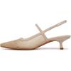imageVince Womens Venice Pointed Toe Mesh Kitten Heel PumpBirch Sand MeshLeather