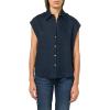 imageVince Womens Cap Sleeve Button Down BlouseCoastal Blue