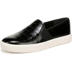 imageVince Womens Blair Slip On SneakersBlack Croco Print Leather