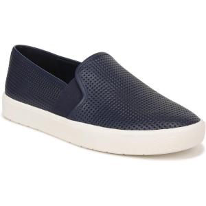 imageVince Womens Blair Slip On SneakersMidnight Blue Perf Leather