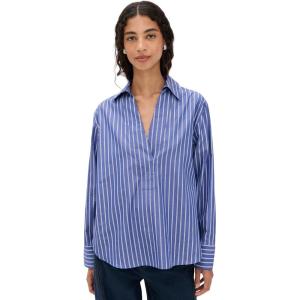 imageVince Womens Relaxed Popover Long Sleeve TopPale Twilight