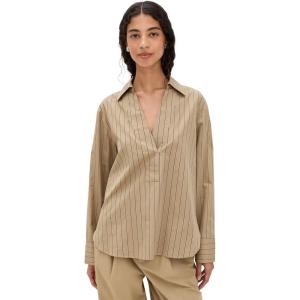 imageVince Womens Relaxed Popover Long Sleeve TopSand Sage