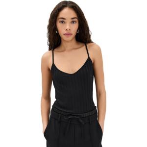 imageVince Womens Rib V Neck CamiBlack