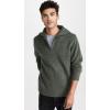 imageVince Mens Melange Qtr ZipOlive Field