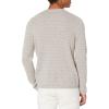 imageVince Mens Plush Stripe Long Sleeve CrewH BeigeH Grey