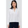 imageVince Womens Easy Long Sleeve PoloOptic White