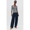 imageVince Womens Microstripe V Neck CardiganOff WhiteCoastal