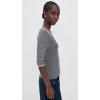 imageVince Womens Microstripe V Neck CardiganOff WhiteCoastal