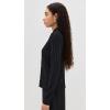 imageVince Womens Rib Collared Button UpBlack