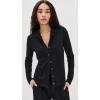 imageVince Womens Rib Collared Button UpBlack