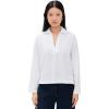 imageVince Womens Easy Long Sleeve PoloOptic White