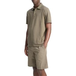 imageVince Mens Garment Dye Short Sleeve PoloWashed Dome