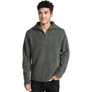 imageVince Mens Melange Qtr ZipOlive Field