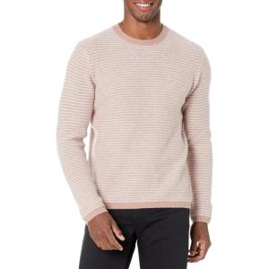 imageVince Mens Plush Stripe Long Sleeve CrewH HimalayanH White