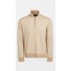 imageVince Mens Birdseye Quarter ZipNew CamelPearl