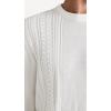 imageVince Mens Cotton Cable CrewOffwhite