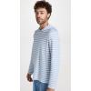 imageVince Mens Textured Stripe HoodieHalo BlueBlue Smoke