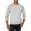 imageVince Mens Birdseye Baseball Long Sleeve Crewneck SweaterH GreyPearl