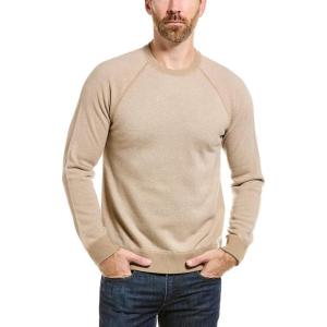 imageVince Mens Birdseye Raglan Long Sleeve CrewNew CamelPearl