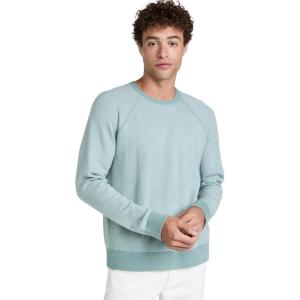 imageVince Mens Birdseye Raglan Long Sleeve CrewSagebrushPearl