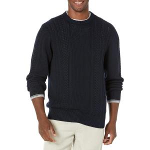 imageVince Mens Cotton Cable CrewCoastal
