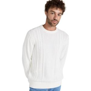 imageVince Mens Cotton Cable CrewOffwhite
