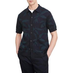 imageVince Mens Floral Jacquard SS Button DownCoastal Combo