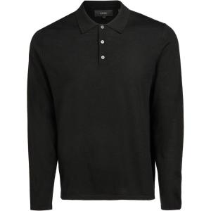 imageVince Mens Merino LS PoloBlack