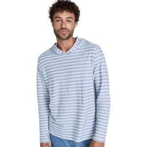 imageVince Mens Textured Stripe HoodieHalo BlueBlue Smoke