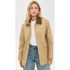 imageVince Womens Suede Collar Utility Snap Front JacketBeachwood