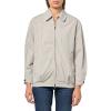 imageVince Womens Gardeners Check Oversized Zip BomberStoneTan