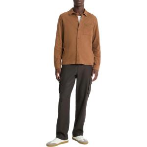 imageVince Mens Sueded Jersey Button Down ShirtCoastal