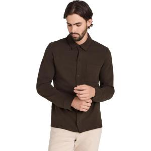 imageVince Mens Sueded Jersey Button Down ShirtNight Moss