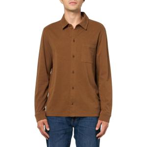 imageVince Mens Sueded Jersey Button Down ShirtVicuna