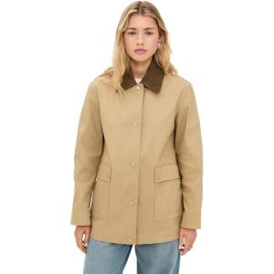 imageVince Womens Suede Collar Utility Snap Front JacketBeachwood