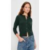 imageVince Womens Metal Button CardiganForest