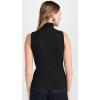 imageVince Womens Sleeveless TurtleneckBlack