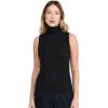 imageVince Womens Sleeveless TurtleneckBlack