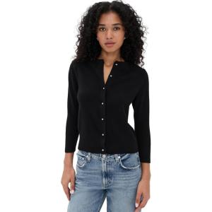 imageVince Womens Metal Button CardiganBlack