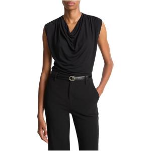 imageVince Womens Sleeveless Draped Cowl Neck TopBlack